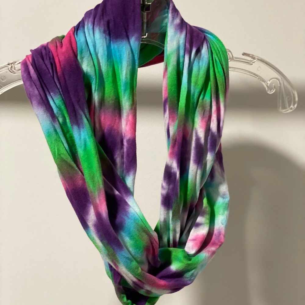 Multi Color Hand Dyed Infinity Scarf